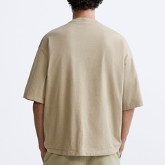 新品　未使用 コントラストプリント ワイドTシャツ 半袖 Lの画像