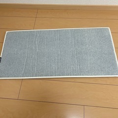 洗えるカチオンフランネルパズルラグマット 45×90cm抹茶色 ライトグリーンの画像