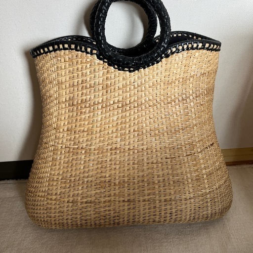 ナチュラルフレア型かごバッグ　未使用