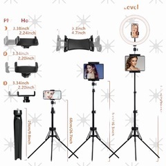 led ring light with tripod 撮影用ライト リングライトの画像