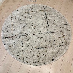 【Re:CENO】ビアンカ ラインドット ラグマット 円形タイプ 直径135cm の画像