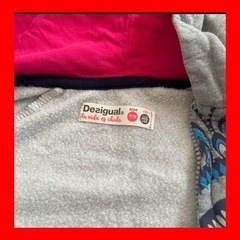 Desigual フード付きパーカー 7/8 グレー/紺シャツ　２枚セットの画像