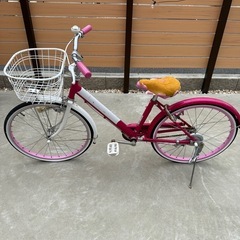 女の子用　自転車　22インチ　ピンクの画像