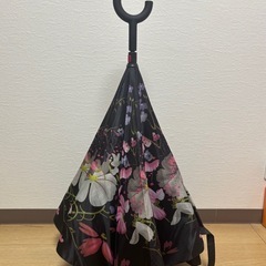 逆さ傘 蝶×花柄の画像