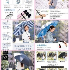 逆さ傘 蝶×花柄の画像