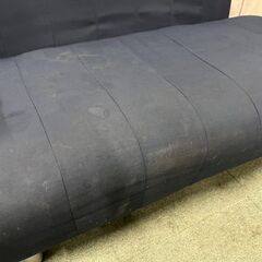 ソファベッド 折りたたみ式 ファブリック 布製 ブルー 幅120cm×奥行180cm×高さ26cmの画像