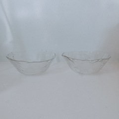 ガラス　ガラス皿　サラダボール　器　食器　ペアの画像