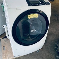30日迄！日立 10㎏ ドラム式洗濯乾燥機【BD-S8700R】 日立 ヒートリサイクル 風アイロン ビッグドラム スリム BD-S8700L(W