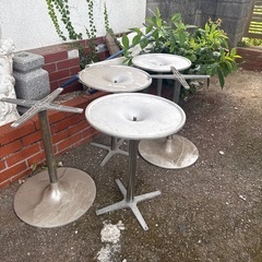 素材　天板なしカフェテーブル　