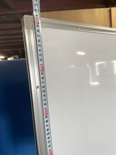 値下げ【美品】特大ホワイトボード 両面式 スチール製 キャスター付き オフィス用品 早い者勝ち 引取歓迎 配送OK