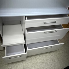 リユースのサカイ東金店 入江木工 レンジボード ※引き出しレール不具合あり TJ13216の画像