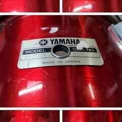 TU【直接引取】YAMAHA　小太鼓　５点　スネアドラム　マーチング用　楽器　打楽器　赤　長期使用品　幼児～小学生用？の画像