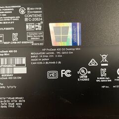 HP ProDesk 400 G5 Desktop Mini 第9世代の画像