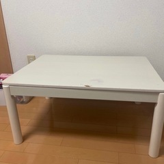 無料テーブル こたつ 机 ホワイト