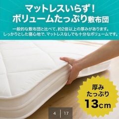 ニトリ　丸洗い　セミダブル　マットレスの画像