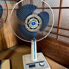 ★昭和レトロ★青羽扇風機★SANYO★2台セット★の画像