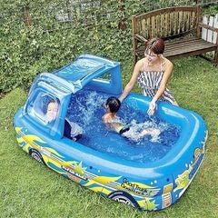 車型でインパクト大！お子さん大喜び★家庭用プール！の画像
