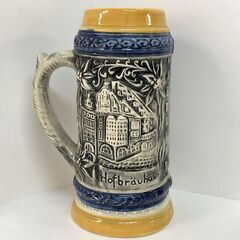 JME079S)ヴィンテージ 観賞用 西ドイツ ビールジョッキ 置物 セラミック ヨーロッパ 輸入品【取りに来られる方限定】の画像