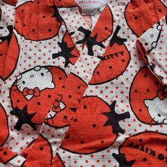子供甚平　キティといちご柄　110サイズの画像