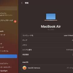 MacBook Air（M1,2020）1TB/8GB〈MGNE3J/A〉⑤の画像
