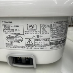 リユースのサカイ東金店 TOSHIBA 炊飯ジャー 20年製 ３合炊き TJ13227の画像