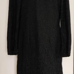 ✨超スペシャルSALE    ✨USED  ブラックラメニットワンピースの画像