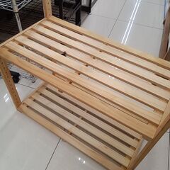 ★リユースのサカイ日立店★HJ7070  ハンガーラック ナチュラルブラウン H179×D40×W75 クリーニング済み の画像