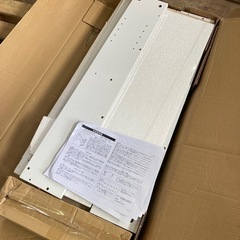 萩原 レンジ台 キッチンラック ゴミ箱上 ラック 引き出し付き 幅 98.5 奥行 42 高さ90.5 天板 耐荷重 20kg ホワイト 組立品 VKR-7149-WHの画像