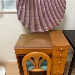 【中古品】ブラウン　引き出し付き ドレッサー 中古品】ブラウン 引き出し付き ドレッサー