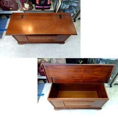 イタリア製 ヴェローナ ブランケットボックス 象嵌細工 ベンチ 収納 家具 アンティーク 北欧 ヴィンテージ 札幌市 中央区 南12条の画像