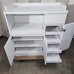 【売約済み】LOWYA キッチンボード 幅90cm ホワイトの画像