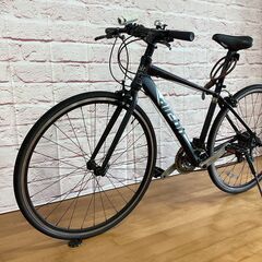 【大人用】整備済中古クロスバイク風シティ車 サカモトテクノ700cエアーオン 黒色 <自転車のオオムラ 静岡店>の画像