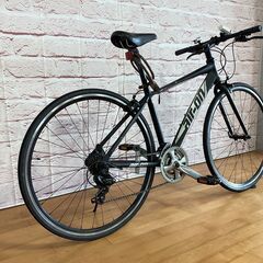 【大人用】整備済中古クロスバイク風シティ車 サカモトテクノ700cエアーオン 黒色 <自転車のオオムラ 静岡店>の画像