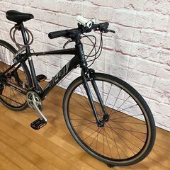 【大人用】整備済中古クロスバイク風シティ車 サカモトテクノ700cエアーオン 黒色 <自転車のオオムラ 静岡店>の画像