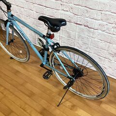 【大人用】整備済中古クロスバイク風シティ車 サカモトテクノ700cアウターリミッツ 水色 <自転車のオオムラ 静岡店>の画像