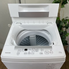 R051 ☀️ 2023年製の高年式♪ TOSHIBA 洗濯機（洗濯4.5㎏) AW-45GA2 ⭐ 動作確認済 ⭐ クリーニング済の画像
