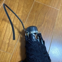 折り畳み傘　黒　レース　傘　新品　未使用　非常時の画像