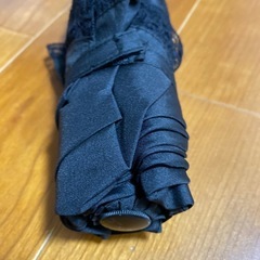 折り畳み傘　黒　レース　傘　新品　未使用　非常時の画像