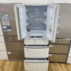 HITACHI ヒタチ ノンフロン冷凍冷蔵庫 R-F51M3 フレンチドア 6ドア ホワイト のご紹介です！の画像