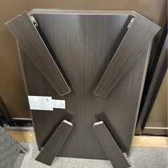 コメリ 折りたたみローテーブル ブラウンの画像