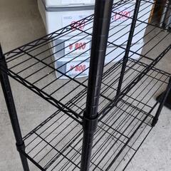 スチールラック ラック 4段 収納家具 収納 ブラック 黒 幅900×奥行350×高さ1365mm 整理整頓の画像