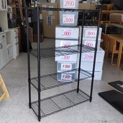スチールラック ラック 4段 収納家具 収納 ブラック 黒 幅900×奥行350×高さ1365mm 整理整頓の画像