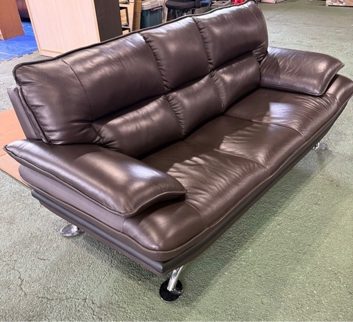 美品！ニトリ　3人掛け　レザーソファー