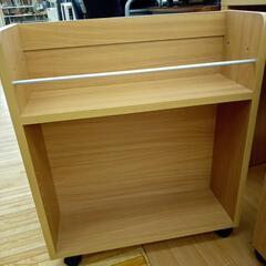 【リユースのサカイ八街店】★ジモティ割あり★ キャスター付き本棚　ナチュラル　クリーニング済　YJ6757の画像