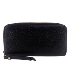 ルイヴィトン LOUIS VUITTON 長財布 モノグラムアンプラント ジッピーウォレット ラウンドファスナー M61864 ブラックの画像