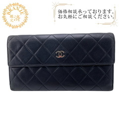 シャネル CHANEL 長財布 ココマーク マトラッセ 二つ折り...