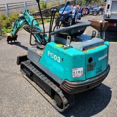 コマツ　ミニユンボ　PC03‐1　油圧ショベル　7.5馬力　1181h【管理番号：2122042200038】の画像