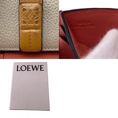 ロエベ LOEWE 三つ折り財布 アナグラム バーティカルウォレット スモール グレーの画像