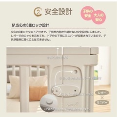 【交渉中】ベビーサークル　ドア付きの画像