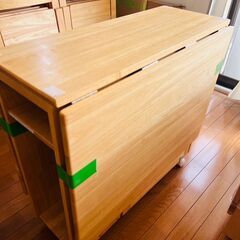 ダイニングテーブル 折りたたみ 5点セットの画像